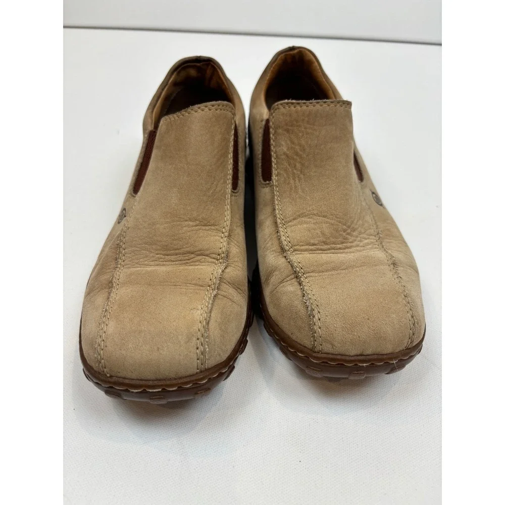 Born Mens Slip On Loafers Tan Brown Leather Casual Walking Shoes M1198 8.5